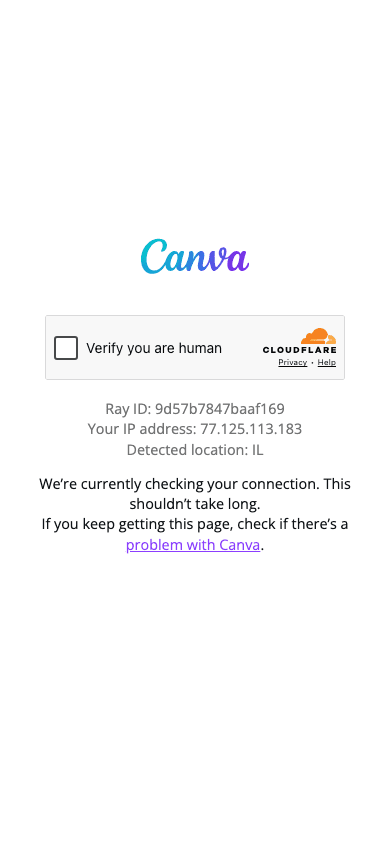 Canva landing page